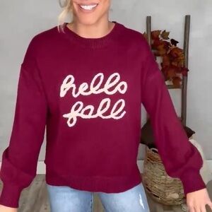 Berry Hello Fall Sweater M/L